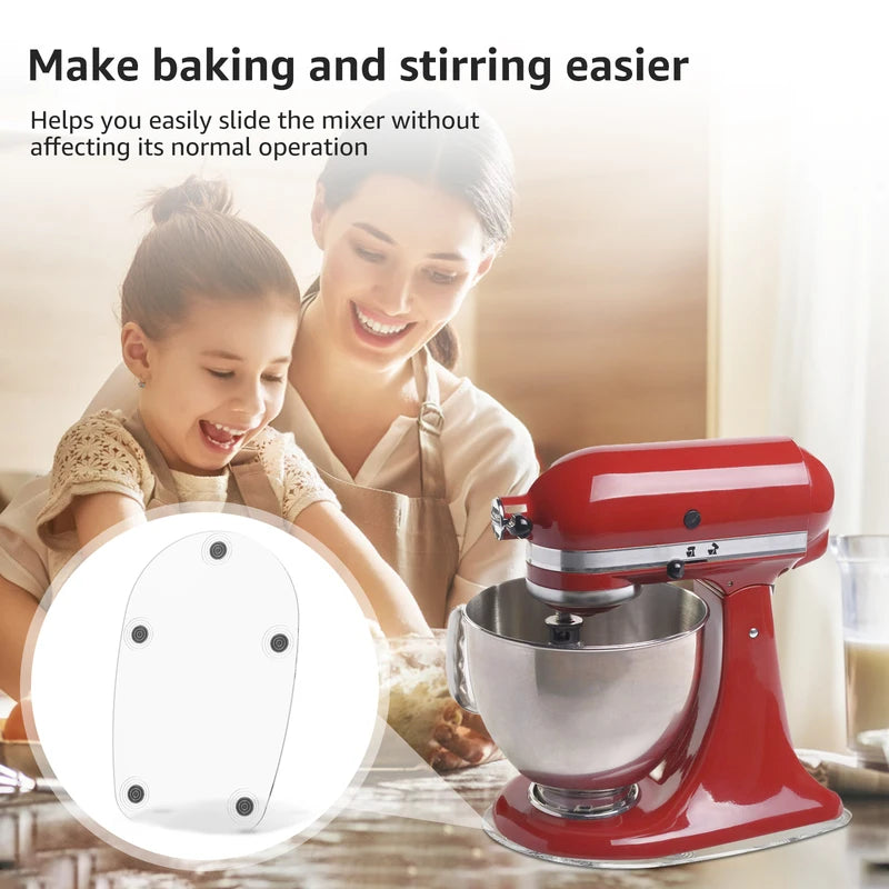 Mixer Slider Mat for 4.5 QT Tilt-Head Stand Mixers - Acrylic Counter Protector