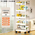5-Tier Mobile Kitchen Storage Shelf - Slim Rolling Trolley for Snacks & Fruits