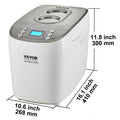 15-in-1 Bread Maker with Ceramic Inner Pot, Gluten-Free Setting, 3 Capacity Options