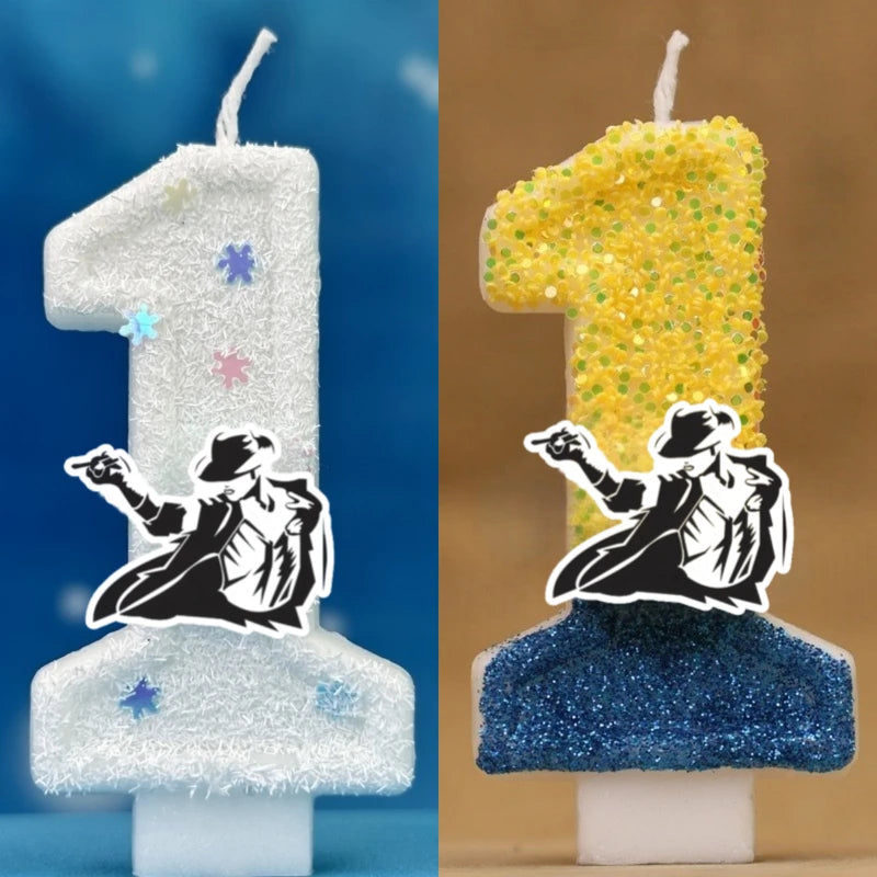 Dance Theme Digital Candle Numbers 0-9 Kids Birthday Cake Decoration Supplies