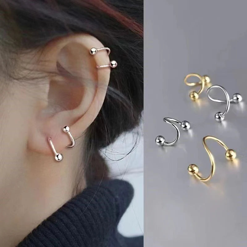 Spiral Earrings for Women - Tragus Rook Cartilage Nose Hoop Piercing Jewelry