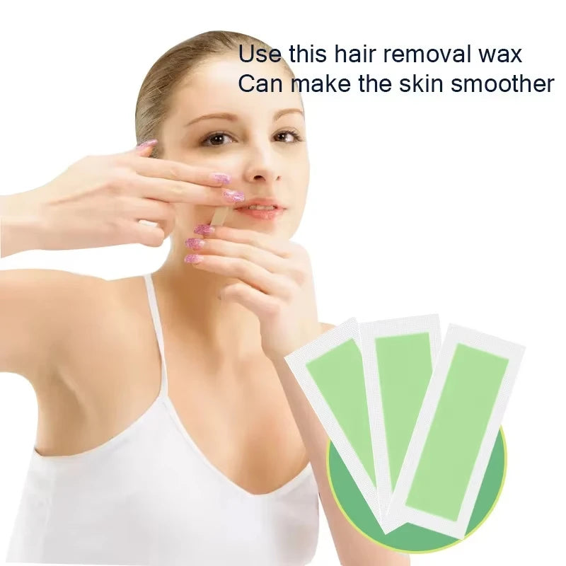 Professional Hair Removal Wax Strips for Legs Face Body - Cold Double-Sided Paper