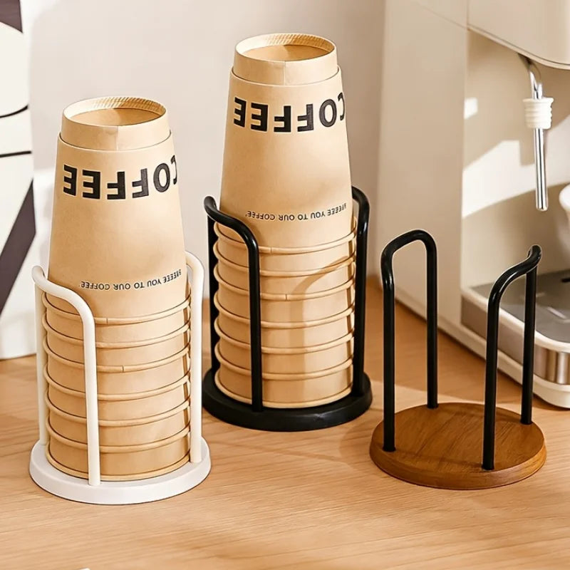 Disposable Cup Holder Multi-Function Coffee Organizer Desktop Storage Rack for Home and Kitchen