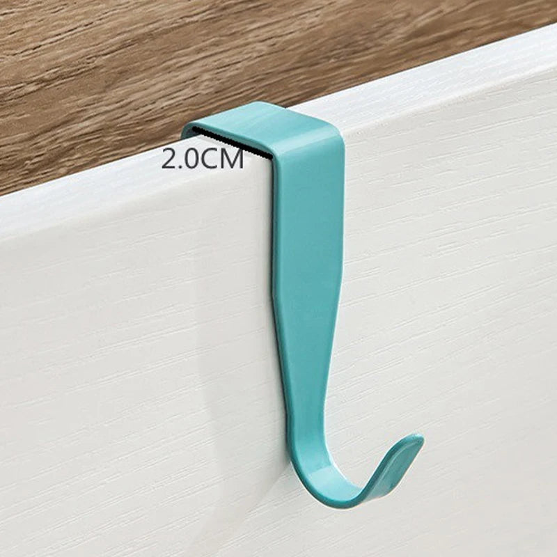 2PCS Multi-Color Kitchen & Office Cabinet Door Hooks - Storage & Organizer