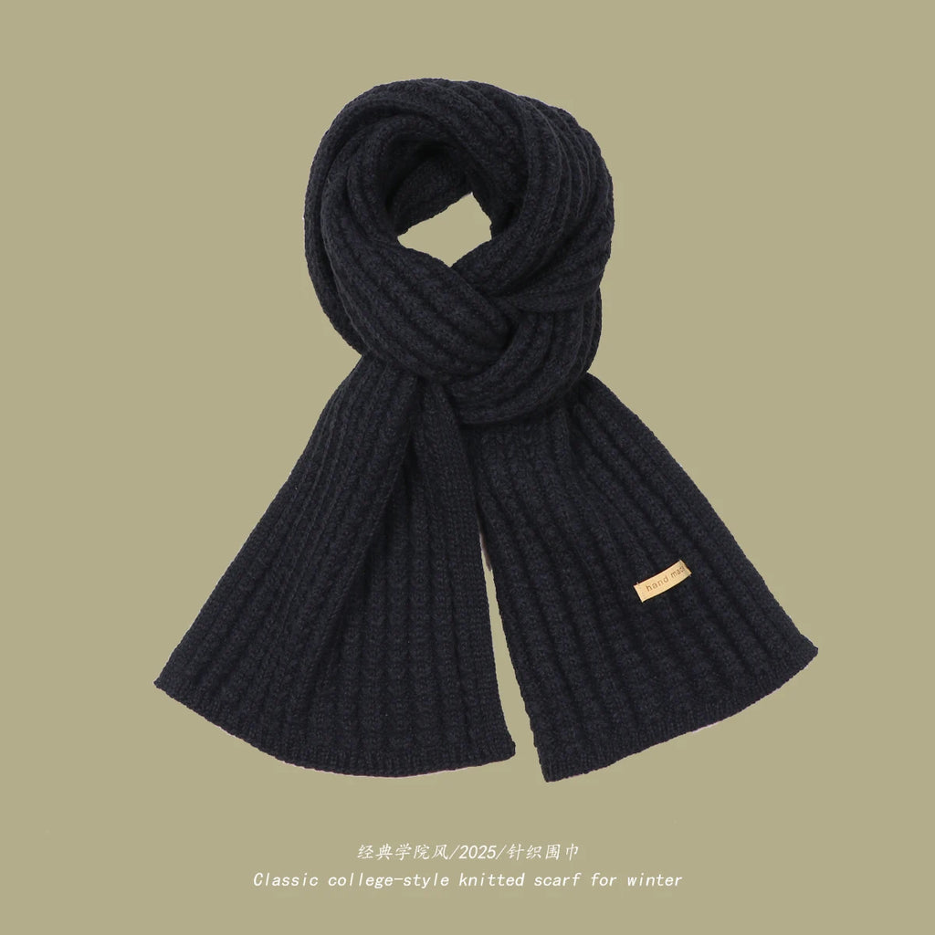 Unisex Thick Warm Knitted Wool Scarf in Winter Autumn Soft Cashmere Style