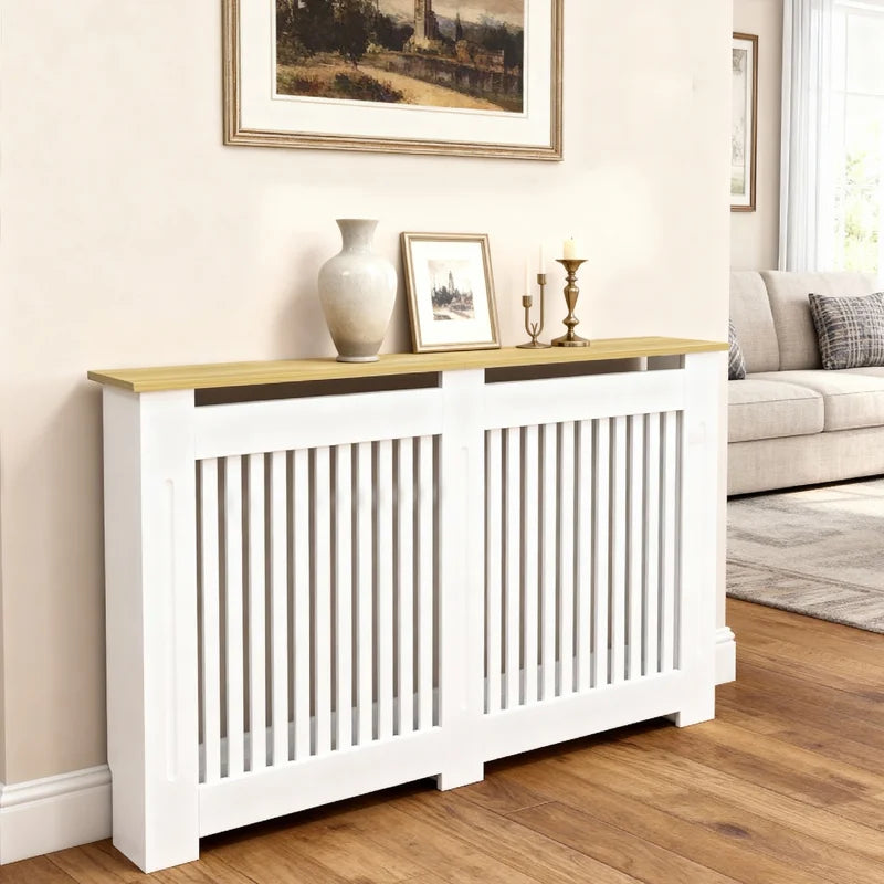 Large Radiator Cover Wood Cabinet for Heater MDF Shelves Home Decor