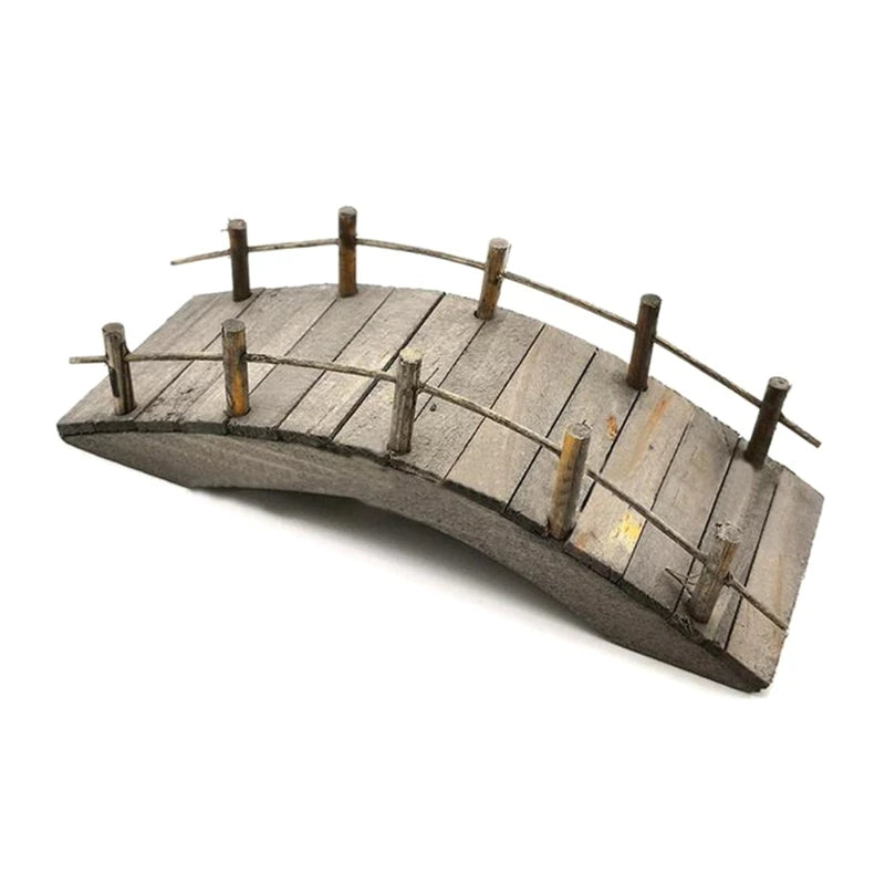 Mini Wooden Arch Bridge for 1/12 Dollhouse - Fairy Garden Miniature Accessory