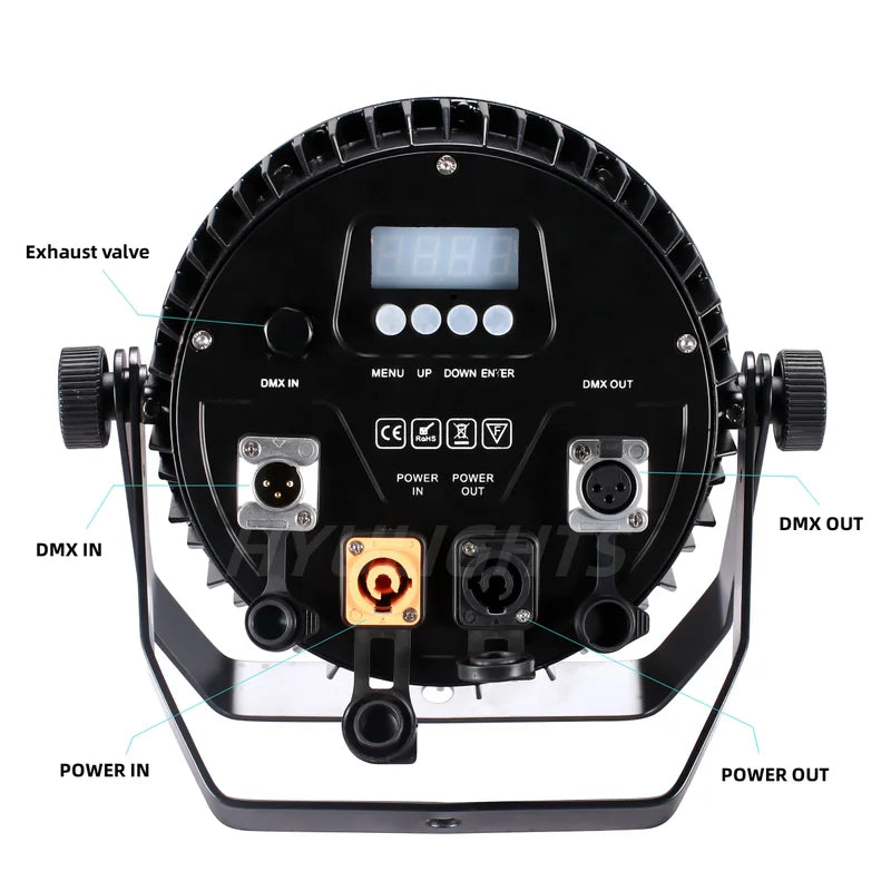 IP65 Waterproof LED Par Light 18x18W RGBWA UV Stage Effect Outdoor DJ Equipment