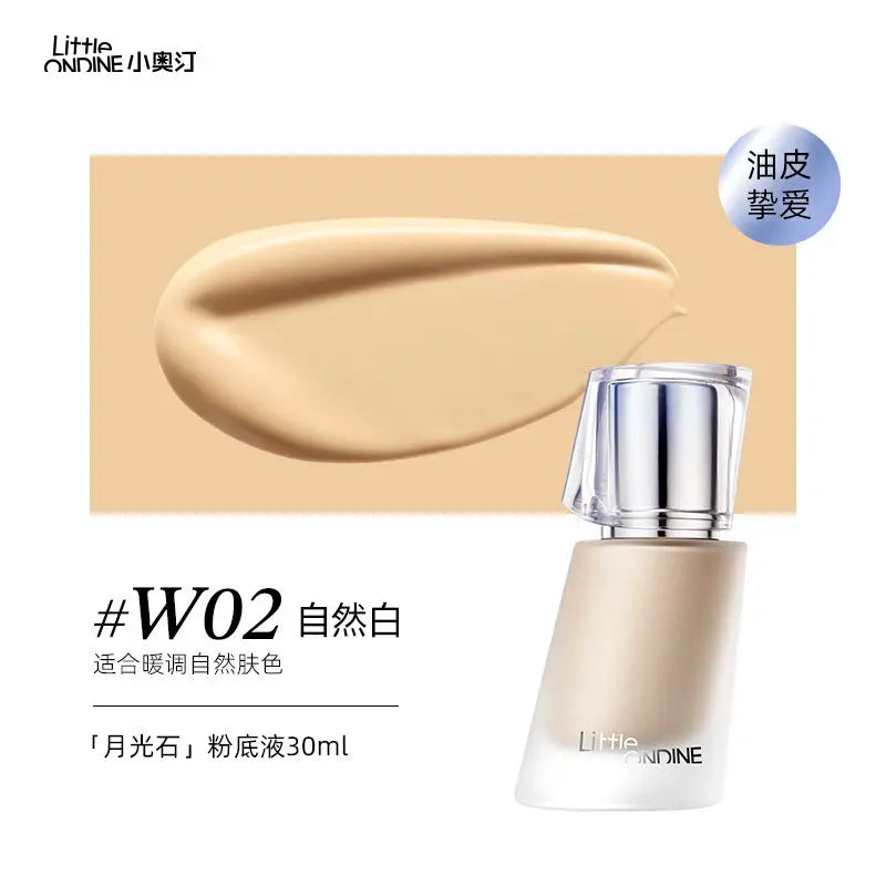 Long-Wear Foundation with Matte Finish for Oily Skin - Buildable Concealer, Oil-Control, Non-Oxidizing Formula