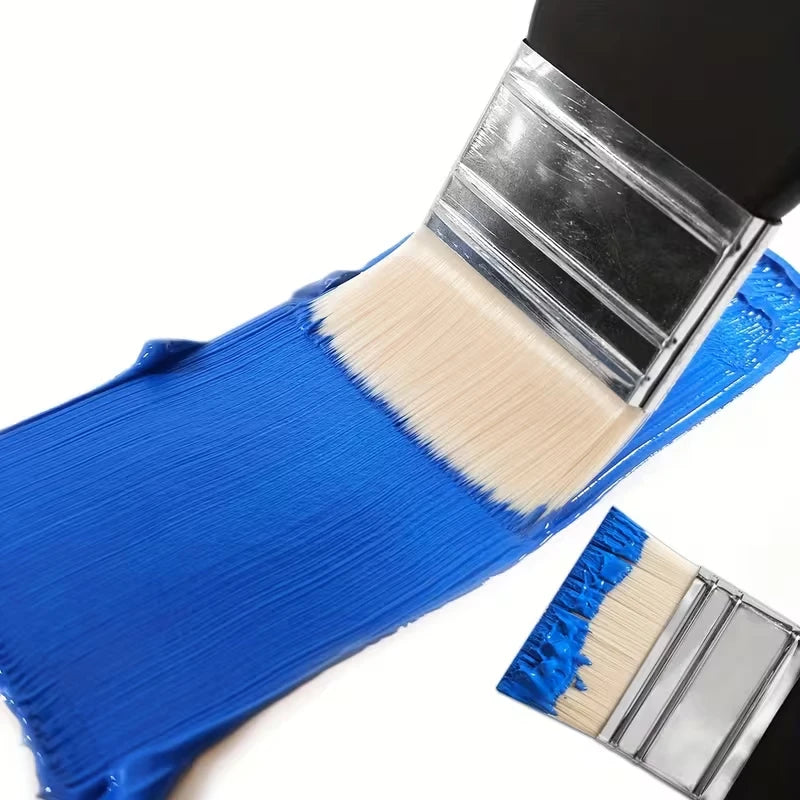 3-Piece Flat Paint Brush Set for Acrylic Watercolor Oil Varnish Art