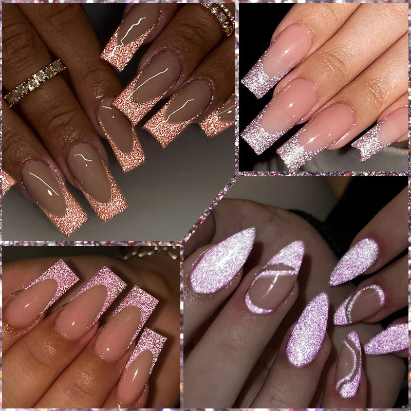 Reflective Glitter Gel Nail Polish - Semi-Permanent 7ml UV & LED Soak Off Varnish