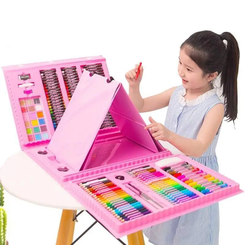Children's Art & Drawing Set - 86/150/208 Pieces Sketch Doodle Craft Kit with Portable Case