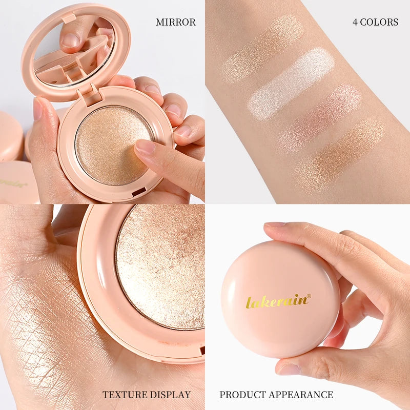 Waterproof Highlighter Powder - Silky Glow Makeup Contouring & Illuminator