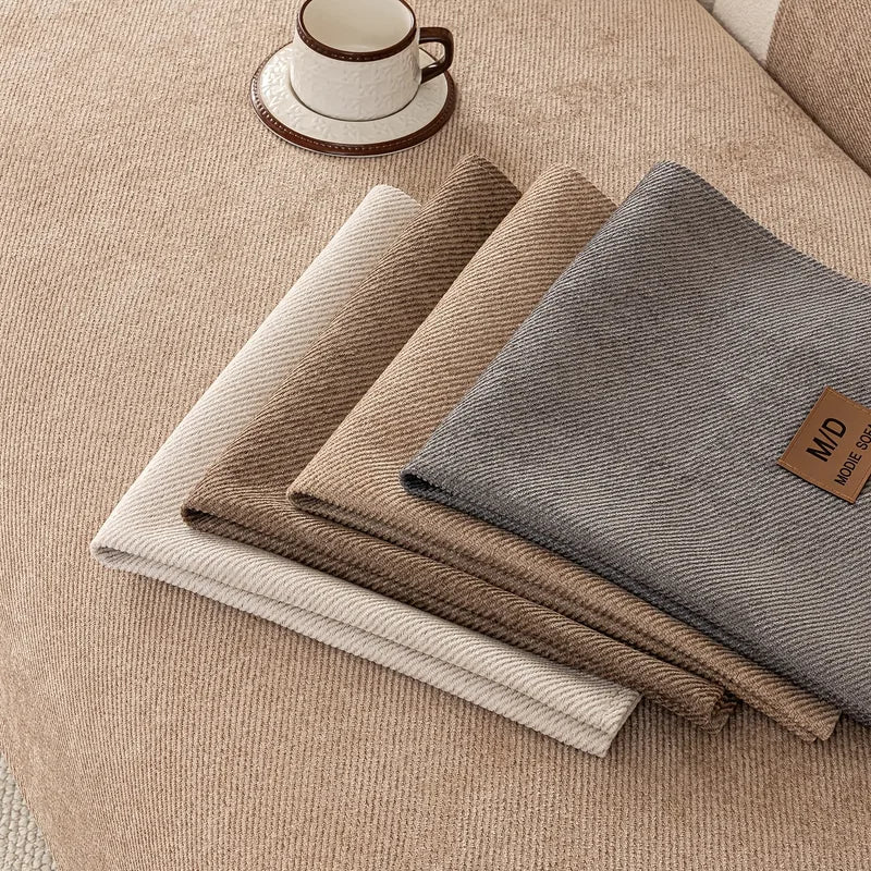 Universal Non-Slip Pet-Friendly Sofa Cover with Chenille Twill Fabric – All Sizes & Colors