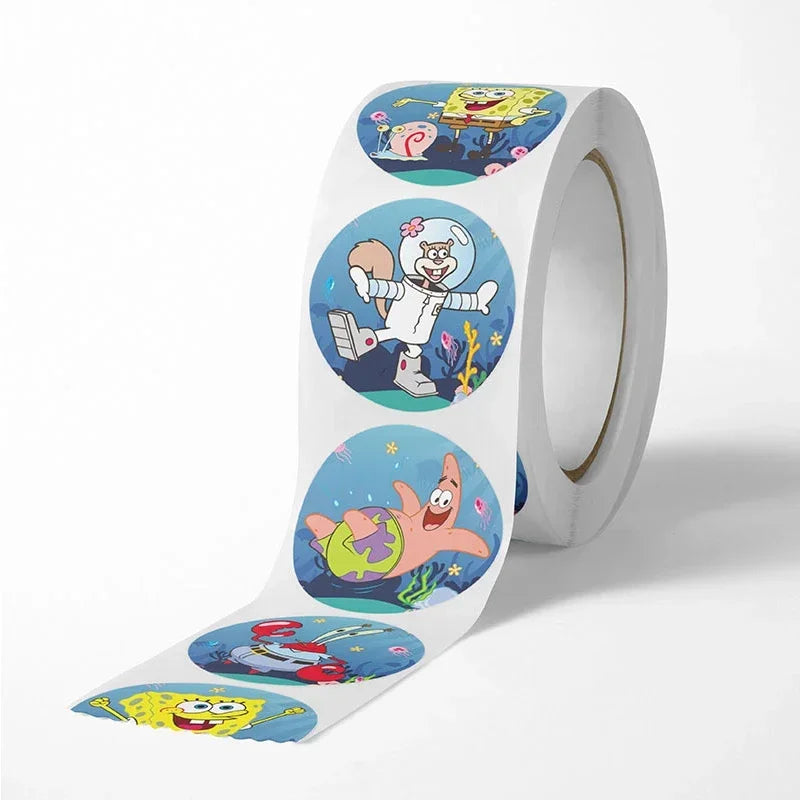 SpongeBob SquarePants Sticker Set - 500 Cartoon Anime Decals for Kids Luggage and Stationery