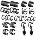 Adjustable Ear Cuff Wrap Clip-On Earrings Set Non Piercing Cartilage Helix Hoop Jewelry