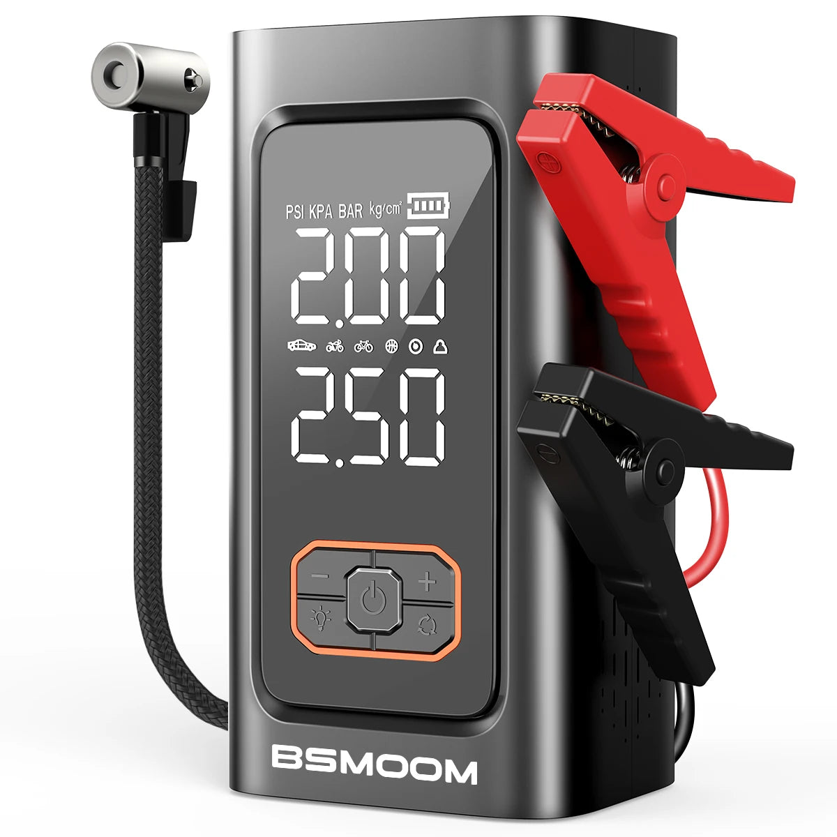 Car Jump Starter Air Compressor Power Bank 150PSI Emergency Boost with LED Light
