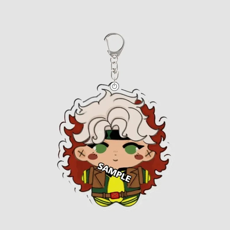 Anime Character Acrylic Keychain Set - Storm Iceman Cyclops Wolverine Nightcrawler Gambit 5cm Backpack Accessories Gift