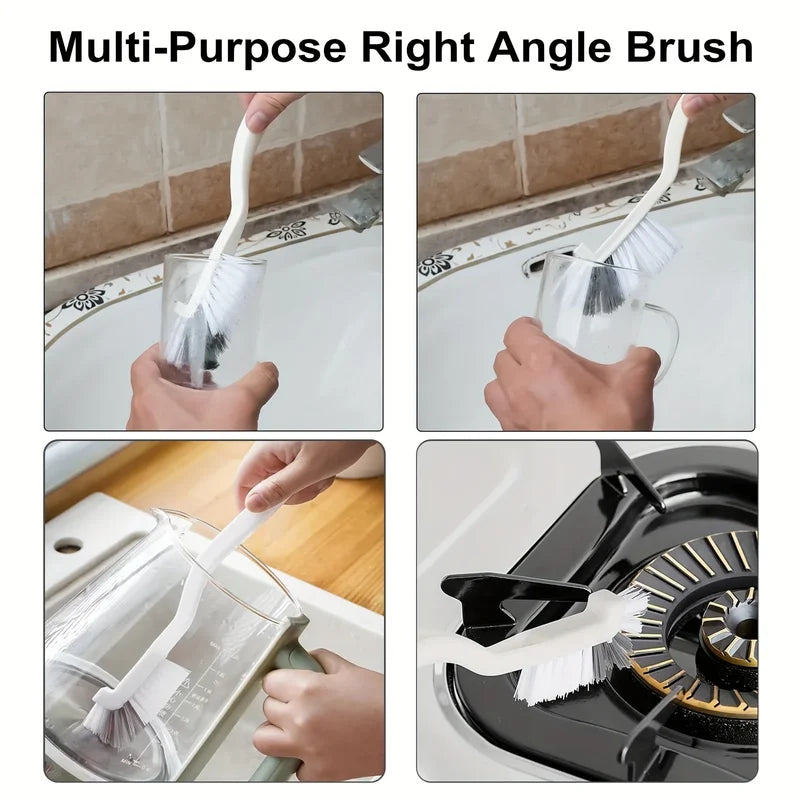Multi-Purpose Cleaning Brush Set with Long Handles for Tight Spaces - 11 Pieces