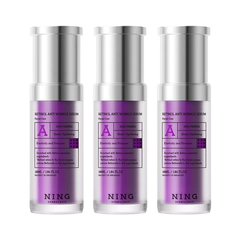 Retinol Anti-Aging Serum Set 3 x 30ml Night Wrinkle Repair & Firming
