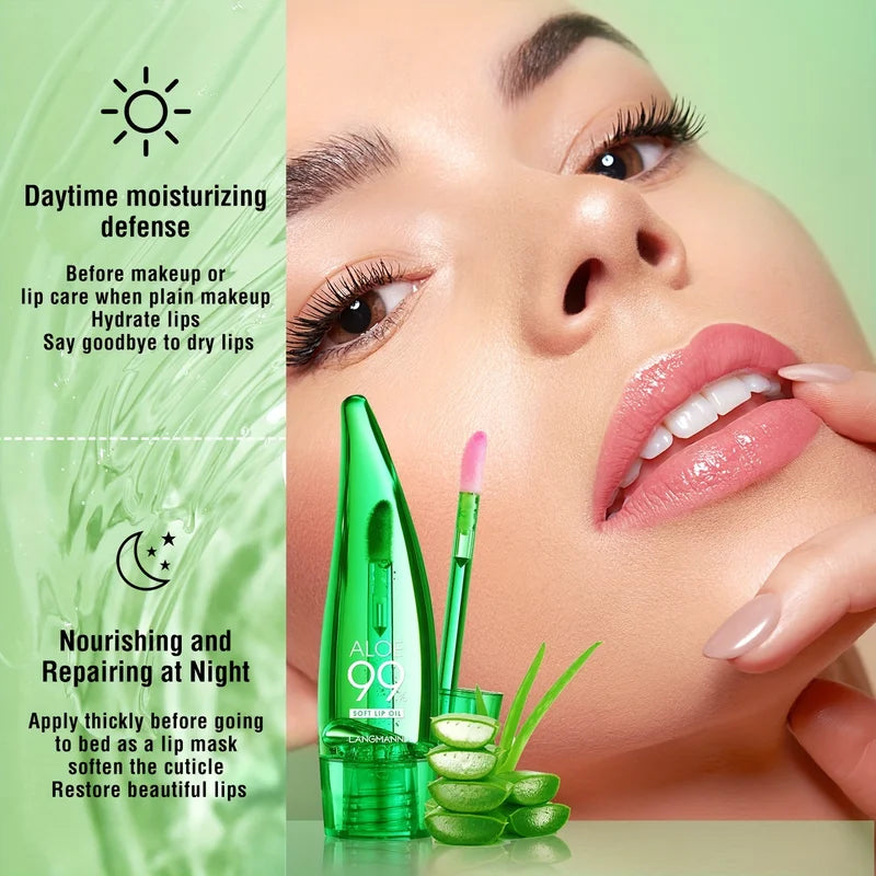 Aloe Vera Lip Oil with Moisturizing and Nourishing Properties - Colorful Lip Care