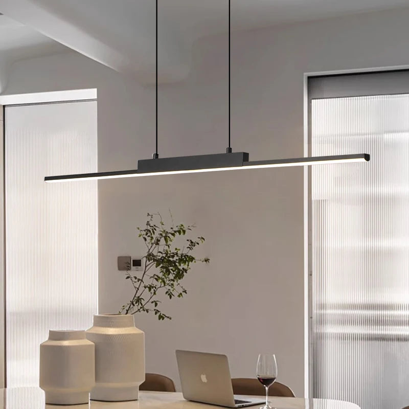 Modern Long Pendant Light for Dining Kitchen Living Room Aluminum LED Fixture