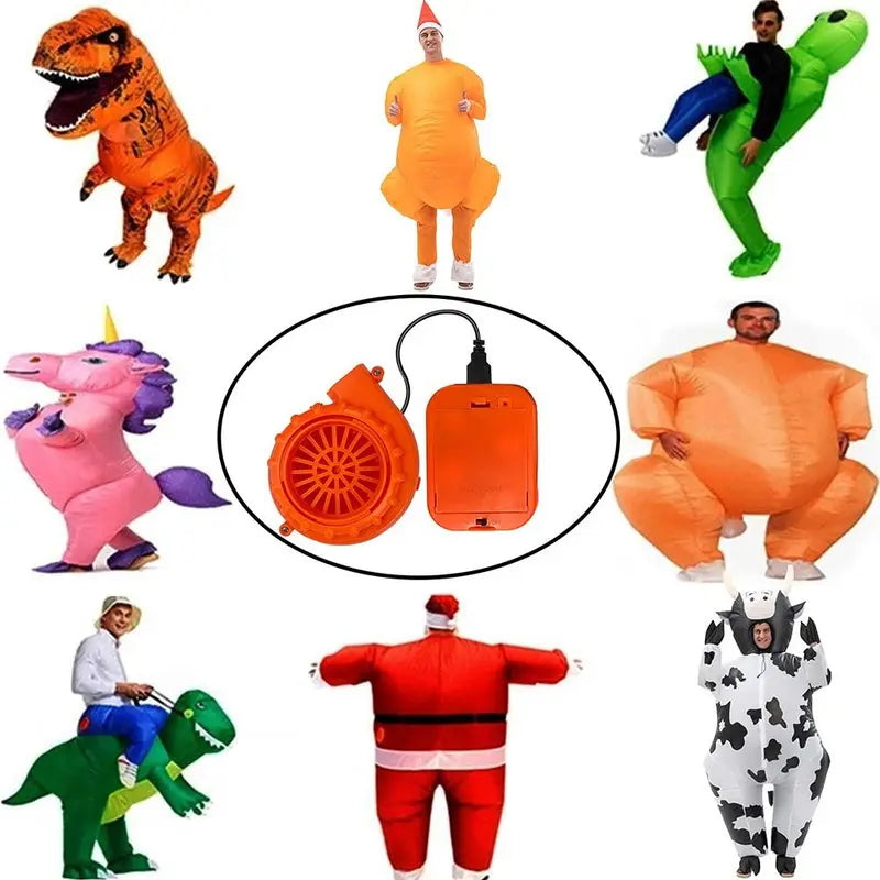 Mini Inflatable Costume Blower Fan for Dinosaur Cosplay Halloween Party