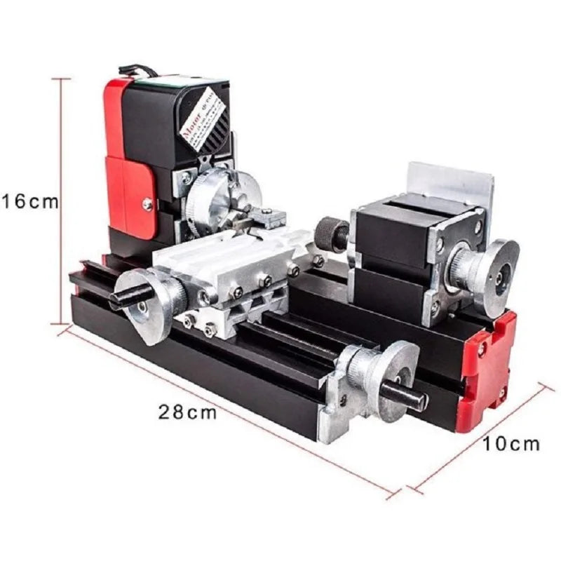 Mini Power Metal Lathe Machine 24W 20000RPM for Wood Plastic Soft Metals