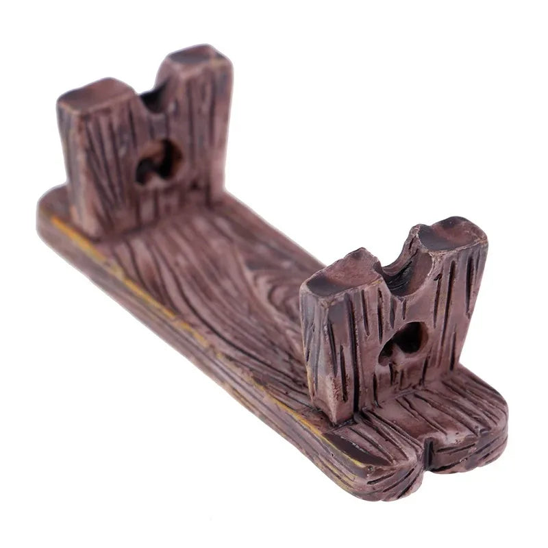 Mini Wooden Garden Bench Set - 2pcs Fairy Landscape Decor for Dollhouses