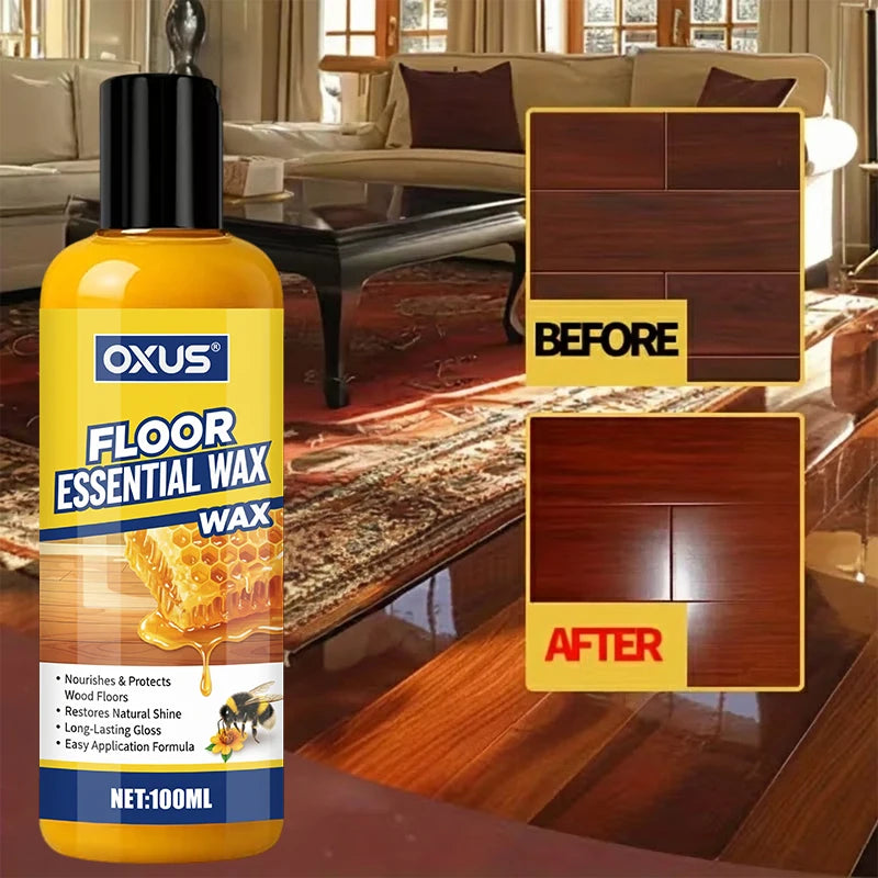 All-in-One Beeswax Wood Care Polish for Floors & Furniture Brightening & Cleaning
