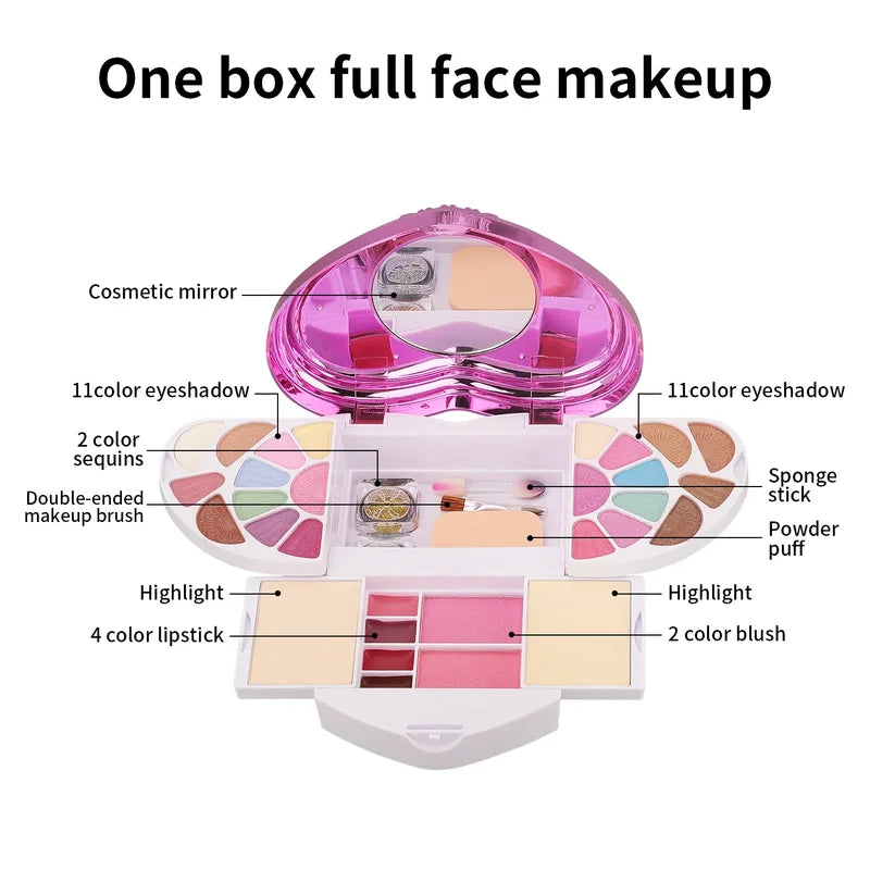 All-in-One Makeup Kit with 32 Colors Face Powder & Eye Shadow Palette for Women