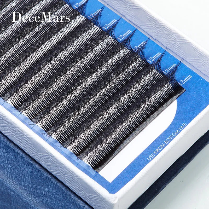 7D W Shaped Eyelash Extensions - 12 Lines Per Tray for Professional Lash Application