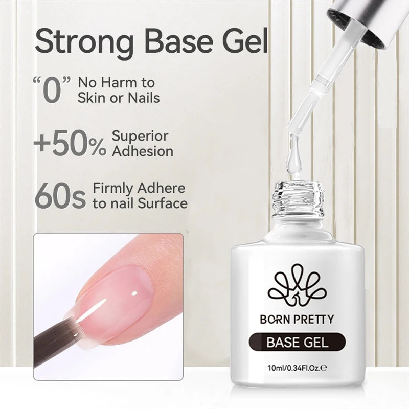 10ml Matte Top Coat Nail Gel - No Wipe Base & Top Coat for Long-Lasting Manicure