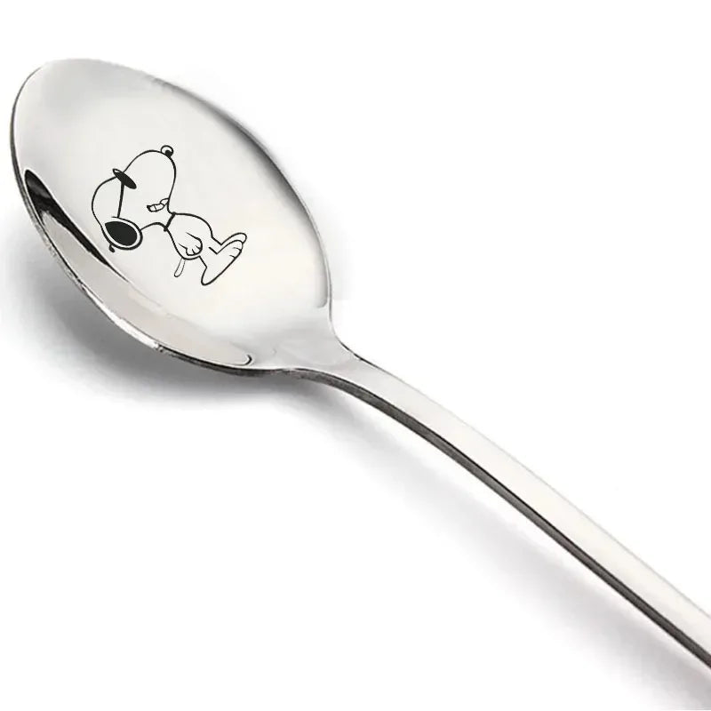 Kids Cartoon Snoopy Stainless Steel Spoon Set - Children's Tableware & Birthday Gifts