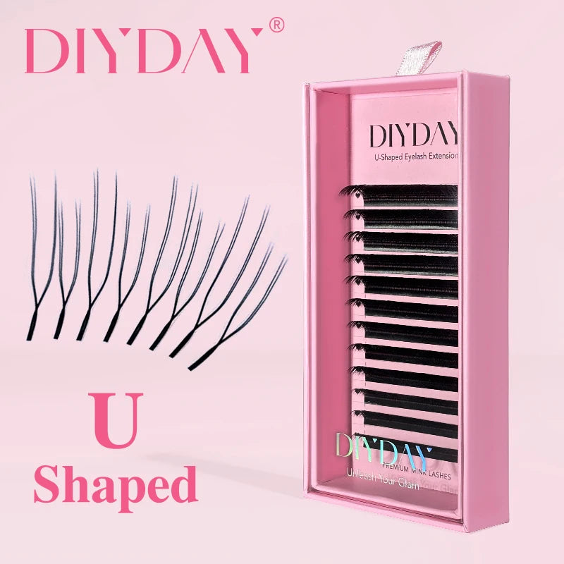 U-Shaped YY Eyelash Extensions - Premium Featherlight False Mink Lashes