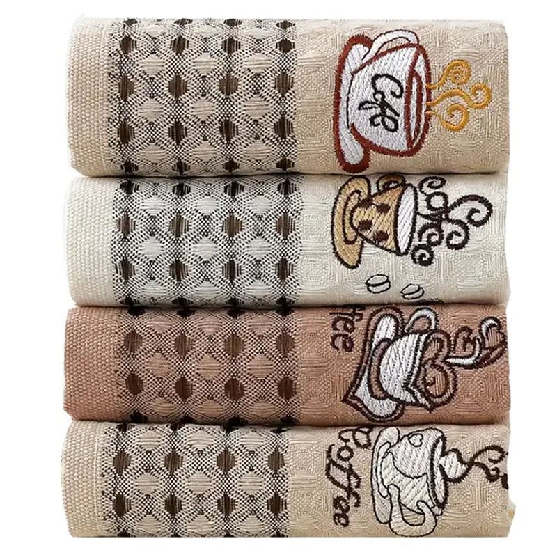 4-Pack Reusable Absorbent Dish Cloths - Kitchen & Bathroom Cleaning Towels