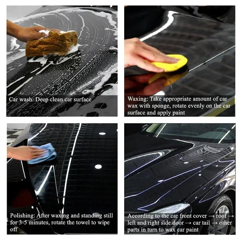 Car Wax Crystal Plating Set Waterproof Glossy Coating for Paint Protection