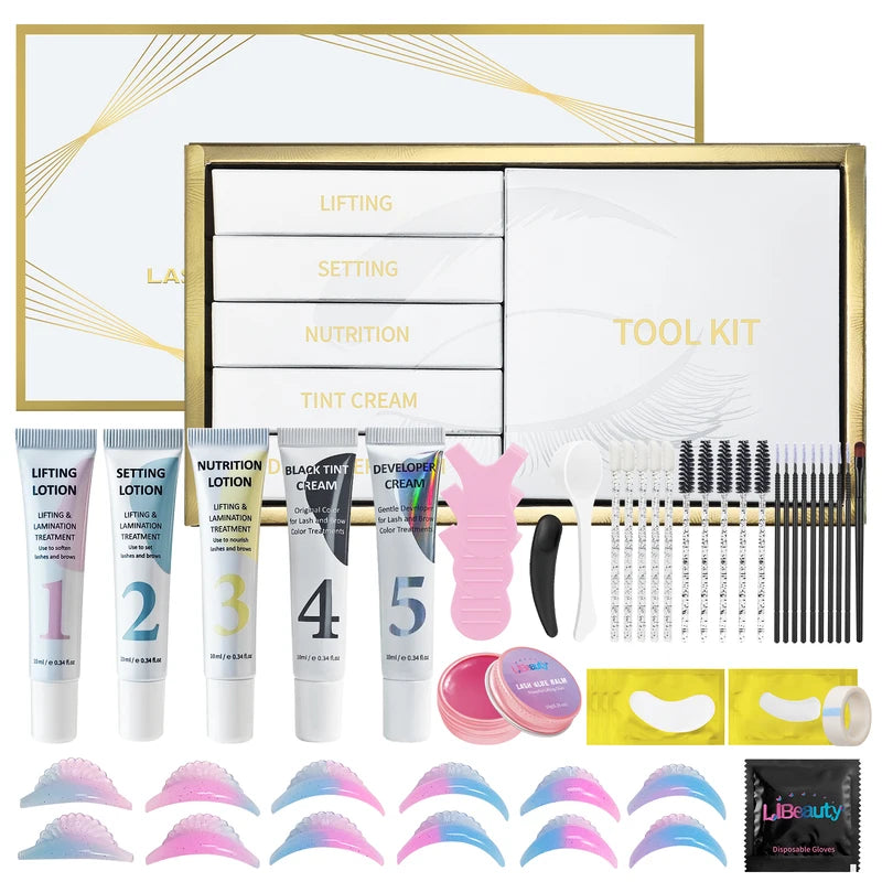 Libeauty Lash Lift & Tint Kit for Eyelash & Brow Perming Home Use