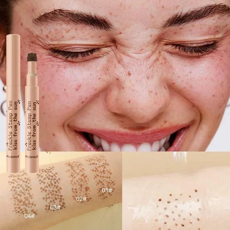 Waterproof Freckle Pen - Natural Simulation Fake Spot Makeup Tool with Stamp