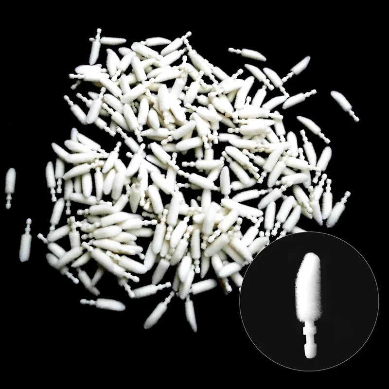 Disposable Lip Replacement Head for Eyelash Extension and Lipstick Brush 500pcs Makeup Tool