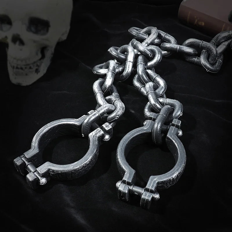 Halloween Fake Chains Haunted House Decor Prisoner Costume Accessories Plastic Links