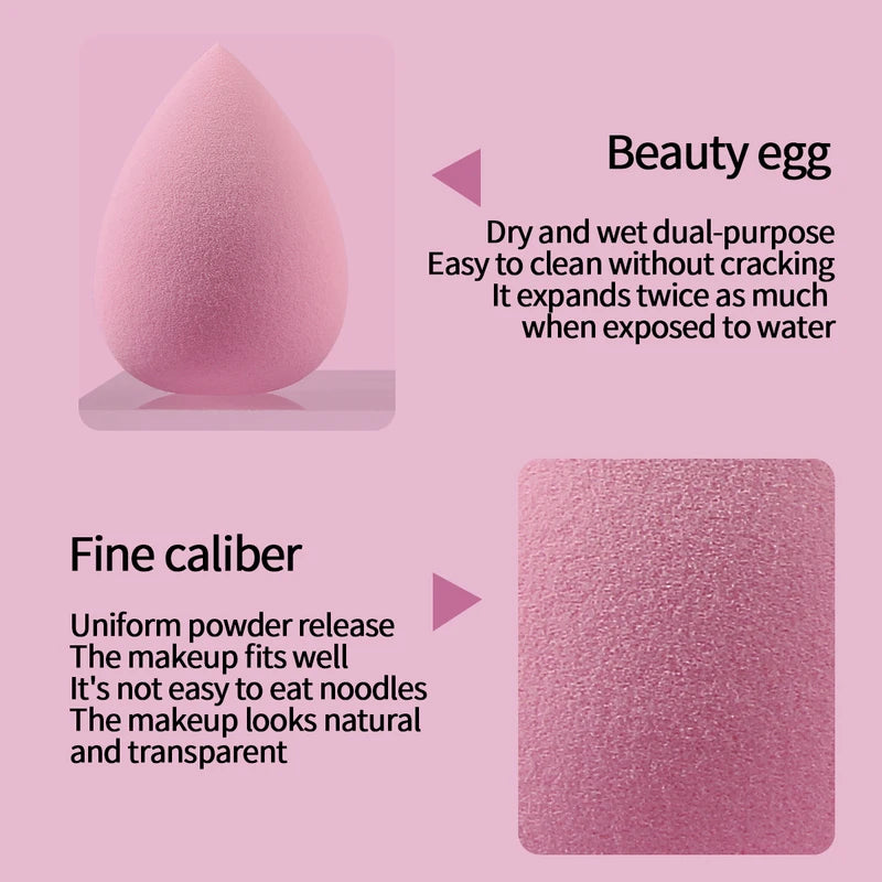 Large Soft Makeup Sponge Set - Portable Beauty Egg Collection, No Powder Sticking, Multiple Colors