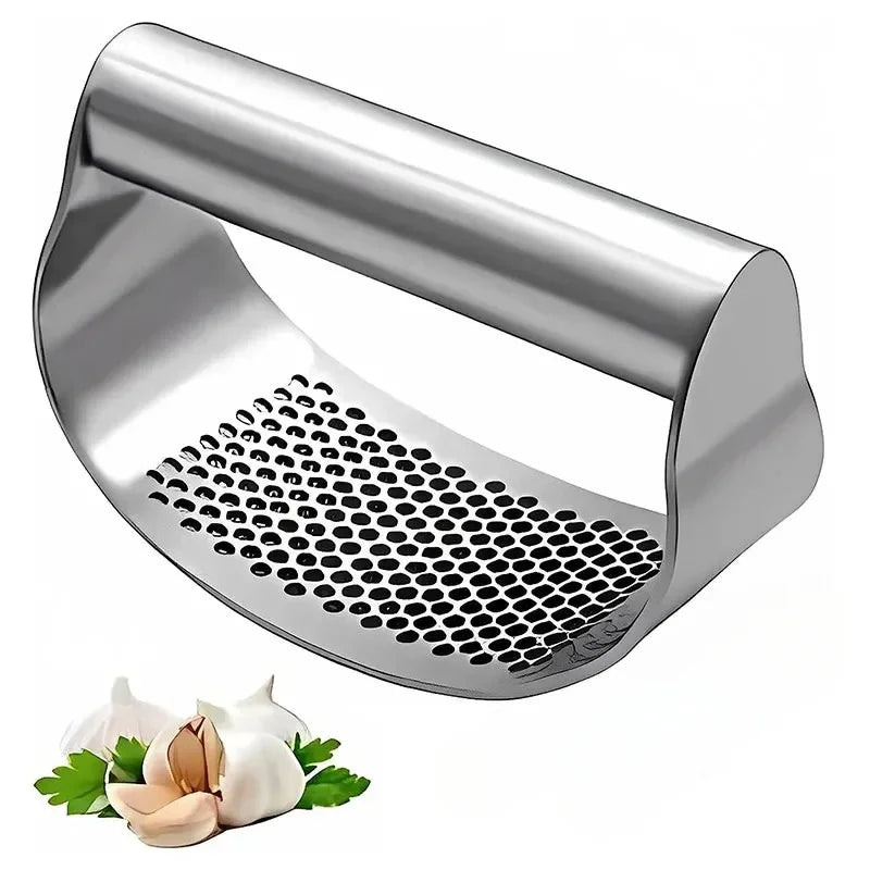 Upgraded Stainless Steel Garlic Press & Ginger Crusher - Kitchen Gadget