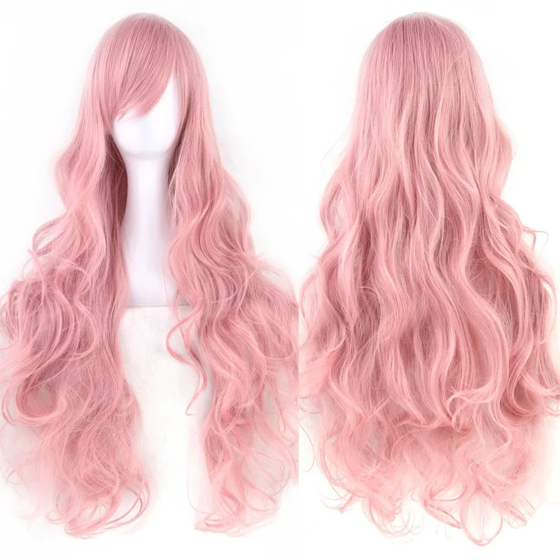 Long Synthetic Hair Wigs for Women - Curly, Colorful, Party & Cosplay