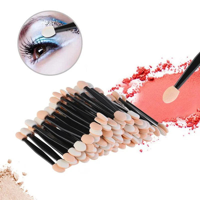 Makeup Sponges 30/50/100PCS Dual Sided Eye Shadow Brush Set Cosmetic Applicators