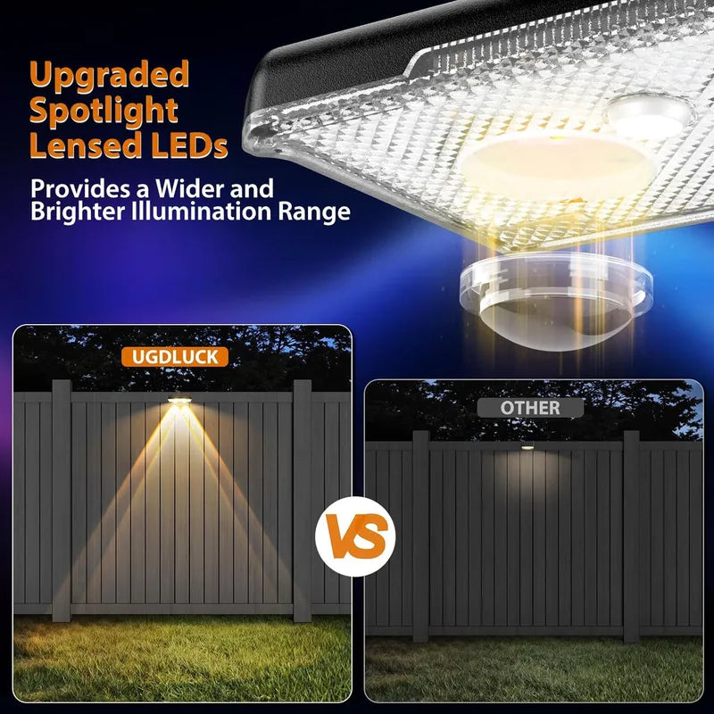 Outdoor Waterproof Solar Wall Light with RGB & Multi-Color Modes for Garden Fence Patio