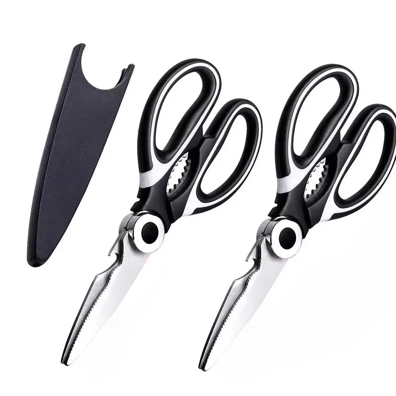 Multifunctional Stainless Steel Kitchen Scissors for Food Cutting - Pizza & Salad Slicing