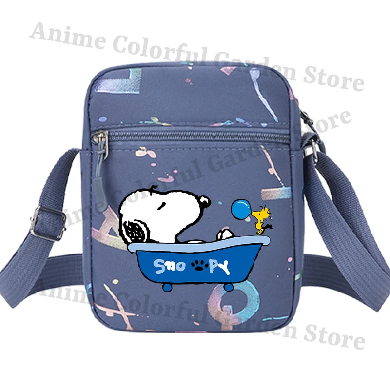 Anime Cartoon Shoulder Bag for Men Women Portable Zipper Crossbody Storage Pouch