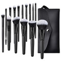 15pcs Makeup Brush Set with Synthetic Hair for Face & Eyes - Professional Cosmetic Tools