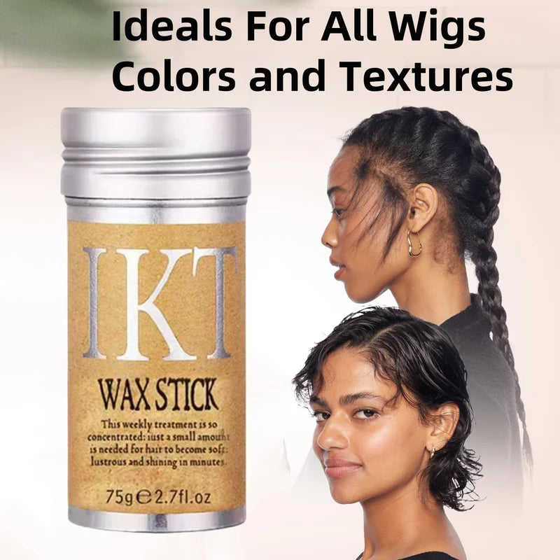 Hair Wax Stick for Wig Styling Sleek Back Brush Gel Pomade for Flyaway Control